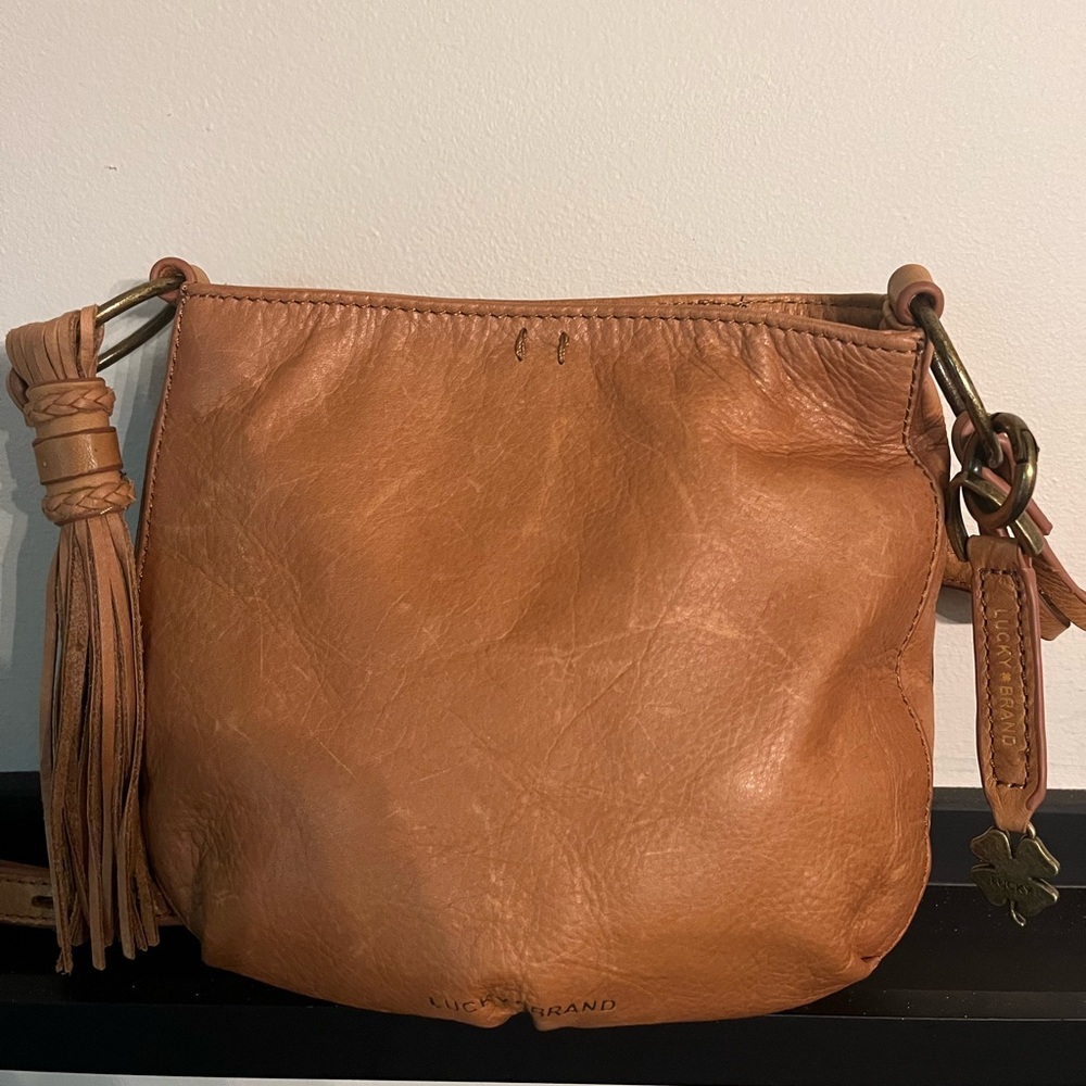 Lucky Brand Leather Boho Crossbody Purse